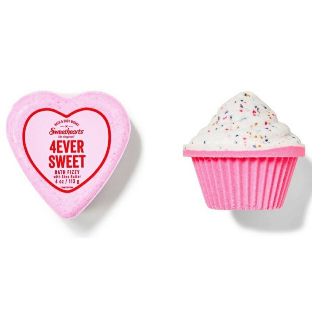 5 for $25 | NWT Bath & Body Works x Sweethearts and Confetti Cupcake Fizzy Bombs